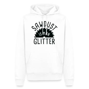 Sawdust Is Man Glitter - Men’s Premium Organic Hoodie - white - Front - Nico (187cm)
