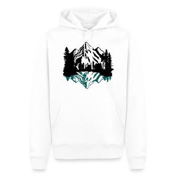 Berge und Bergsee - Männer Premium Bio Hoodie - Weiß - Vorne - Nico (187cm)
