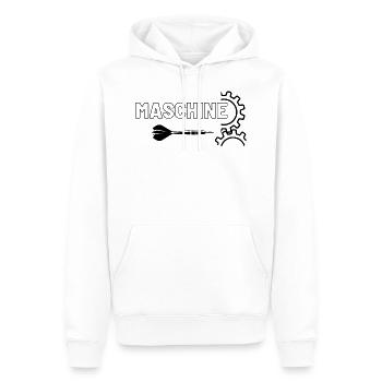 Maschine - Männer Premium Bio Hoodie - Weiß - Vorne - Nico (187cm)