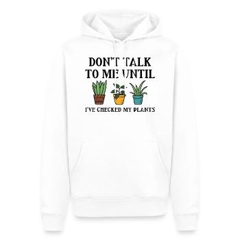 Geprüft meine Pflanzen - Männer Premium Bio Hoodie - Weiß - Vorne - Nico (187cm)