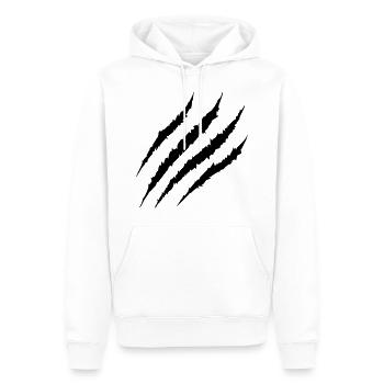 Bear's Claw Claw Open Wound - Men’s Premium Organic Hoodie - white - Front - Nico (187cm)