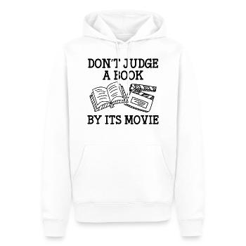 Beurteilen Sie ein Buch nicht nach seinem Film - Männer Premium Bio Hoodie - Weiß - Vorne - Nico (187cm)