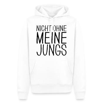 Nicht ohne meine Jungs - Männer Premium Bio Hoodie - Weiß - Vorne - Nico (187cm)