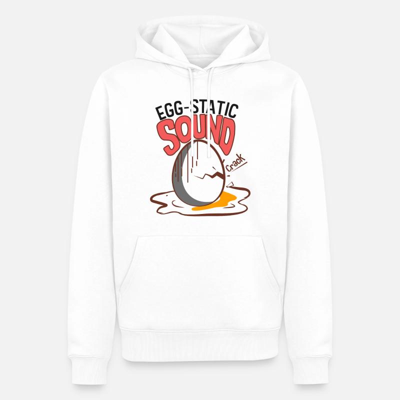 Son Eggstatic - Sweat à capuche Premium bio Homme - blanc