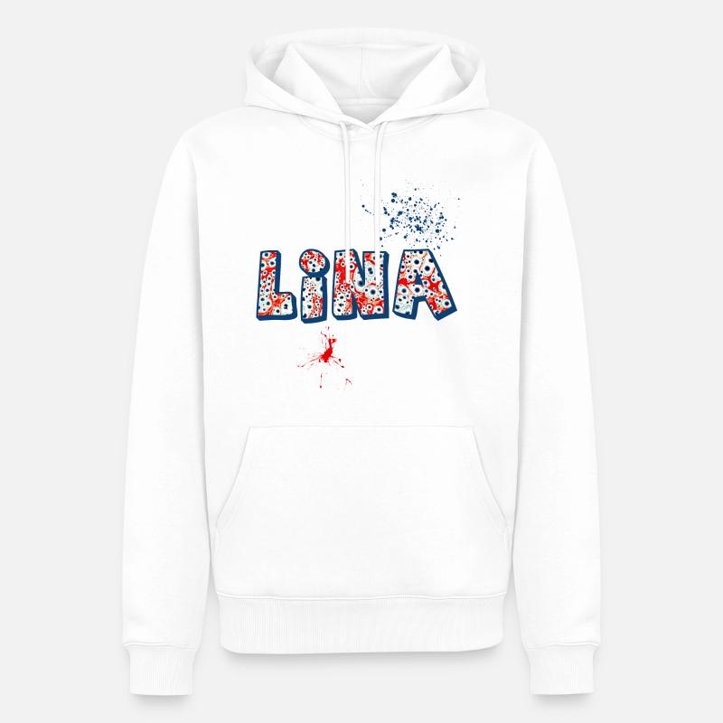Lina E 260 - Sweat à capuche Premium bio Homme - blanc
