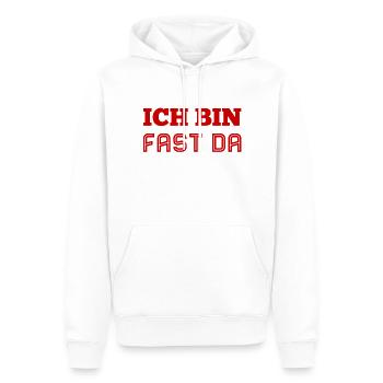 ich bin fast am Ziel - Männer Premium Bio Hoodie - Weiß - Vorne - Nico (187cm)