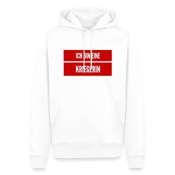 ich bin eine starke Frau - Männer Premium Bio Hoodie - Weiß - Vorne - Nico (187cm)