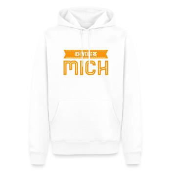 ich weigere mich - Männer Premium Bio Hoodie - Weiß - Vorne - Nico (187cm)