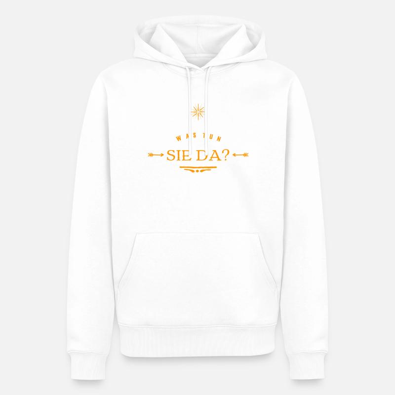 warum machen sie das? - Männer Premium Bio Hoodie - Weiß