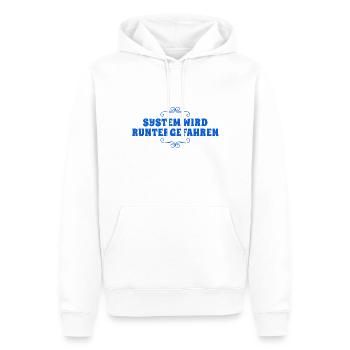System wird heruntergefahren - Männer Premium Bio Hoodie - Weiß - Vorne - Nico (187cm)