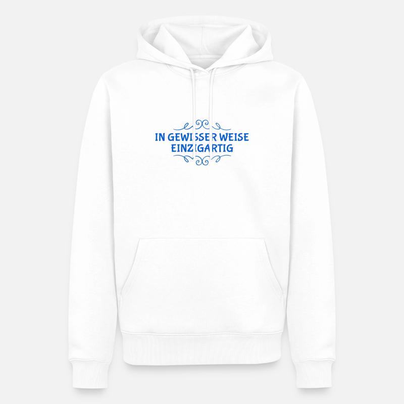 ich bin ein Unikat - Männer Premium Bio Hoodie - Weiß
