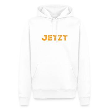 jetzt - Männer Premium Bio Hoodie - Weiß - Vorne - Nico (187cm)