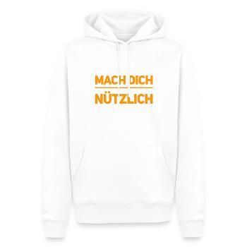 mach etwas sinnvoles - Männer Premium Bio Hoodie - Weiß - Vorne - Nico (187cm)
