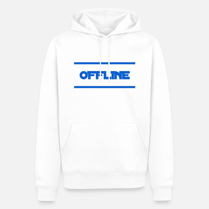 ich mag es offline - Männer Premium Bio Hoodie - Weiß