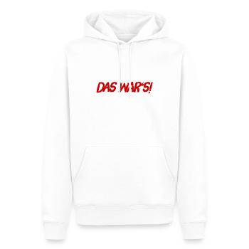 endlich vorbei - Männer Premium Bio Hoodie - Weiß - Vorne - Nico (187cm)