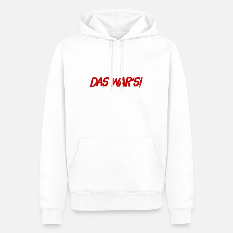 endlich vorbei - Männer Premium Bio Hoodie - Weiß