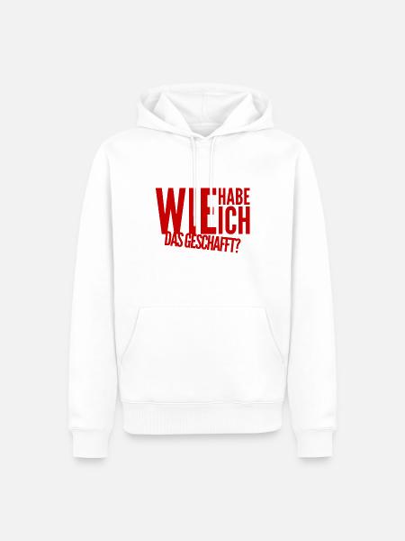 es ist geschafft - Männer Premium Bio Hoodie - Weiß