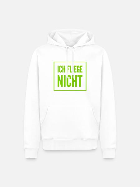 ich habe Flugangst - Männer Premium Bio Hoodie - Weiß