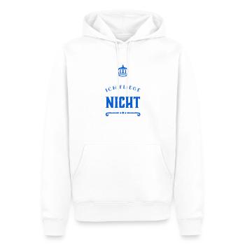 keine Lust zu fliegen - Männer Premium Bio Hoodie - Weiß - Vorne - Nico (187cm)