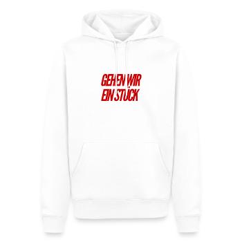 Lust zu laufen? - Männer Premium Bio Hoodie - Weiß - Vorne - Nico (187cm)