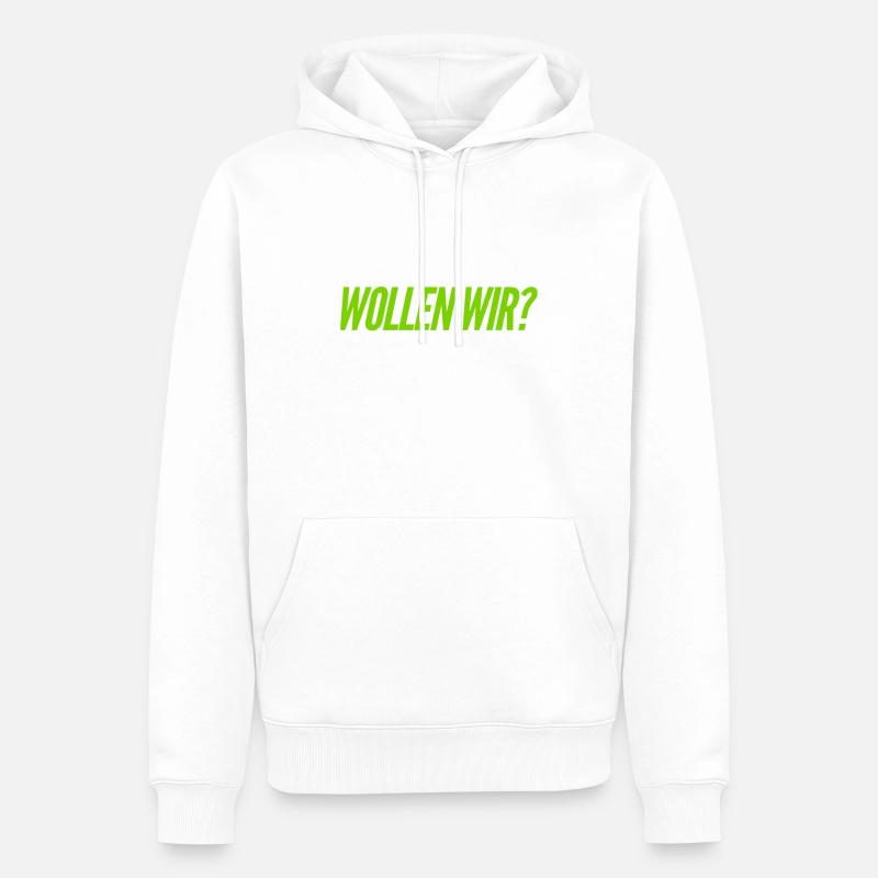 hast du Bock? - Männer Premium Bio Hoodie - Weiß