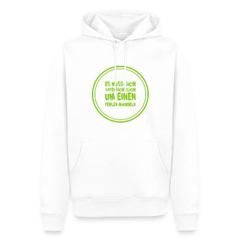 offenkundiger Fehler - Männer Premium Bio Hoodie - Weiß - Vorne - Nico (187cm)
