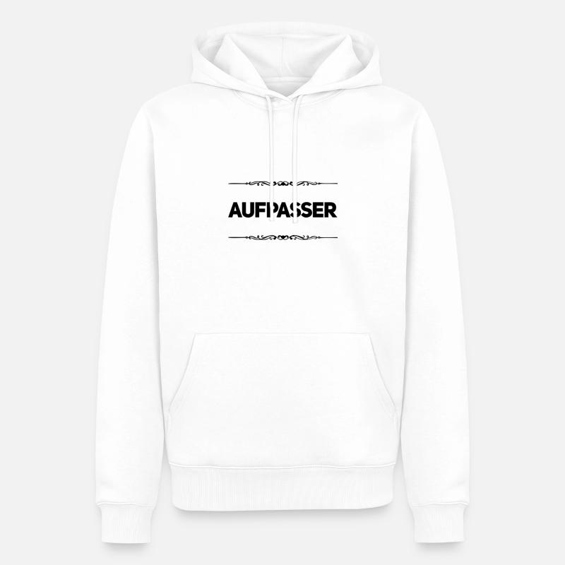 so sieht ein Aufpasser aus - Männer Premium Bio Hoodie - Weiß