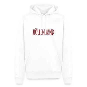 so sieht ein Höllenhund aus - Männer Premium Bio Hoodie - Weiß - Vorne - Nico (187cm)