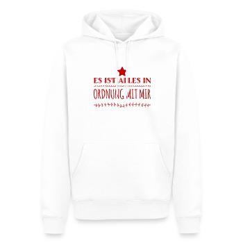mir geht es toll - Männer Premium Bio Hoodie - Weiß - Vorne - Nico (187cm)