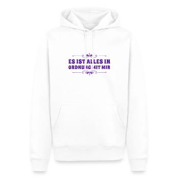 es ist alles ok - Männer Premium Bio Hoodie - Weiß - Vorne - Nico (187cm)