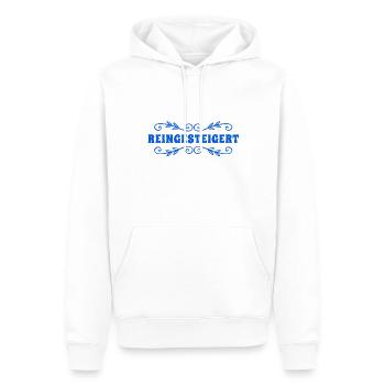reinsteigern ist toll - Männer Premium Bio Hoodie - Weiß - Vorne - Nico (187cm)