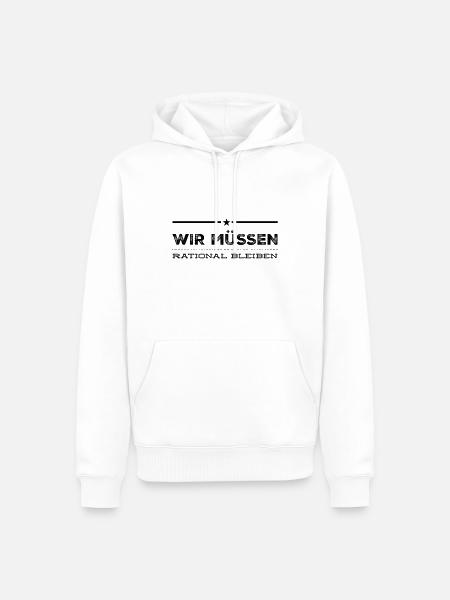 rational ist wunderbar - Männer Premium Bio Hoodie - Weiß
