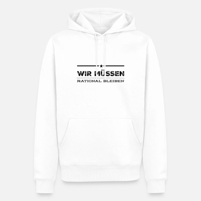 rational ist wunderbar - Männer Premium Bio Hoodie - Weiß