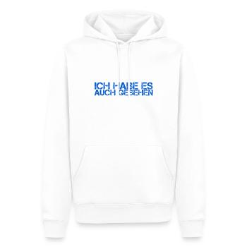 ich konnte es auch sehen - Männer Premium Bio Hoodie - Weiß - Vorne - Nico (187cm)