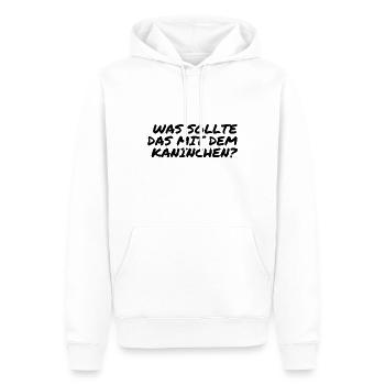 das Kaninchen - Männer Premium Bio Hoodie - Weiß - Vorne - Nico (187cm)