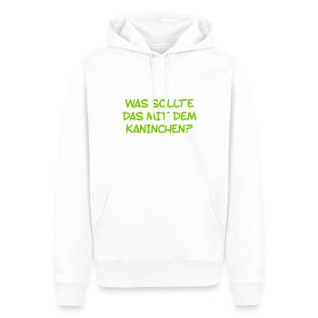 das Rätsel um das Kaninchen - Männer Premium Bio Hoodie - Weiß - Vorne - Nico (187cm)