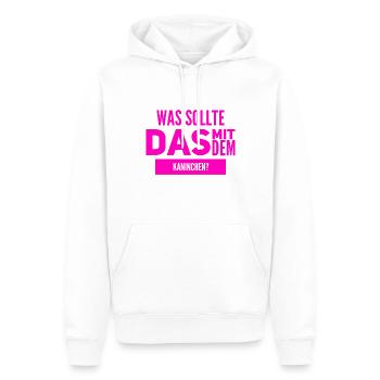das Rätsel mit dem Kaninchen - Männer Premium Bio Hoodie - Weiß - Vorne - Nico (187cm)