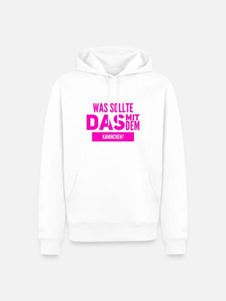 das Rätsel mit dem Kaninchen - Männer Premium Bio Hoodie - Weiß