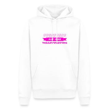 sie müssen die Verantwortung tragen - Männer Premium Bio Hoodie - Weiß - Vorne - Nico (187cm)