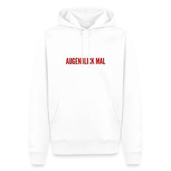 warte noch kurz - Männer Premium Bio Hoodie - Weiß - Vorne - Nico (187cm)