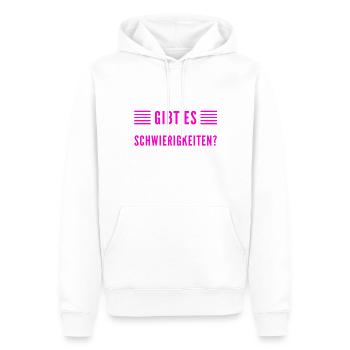 gibt es Probleme? - Männer Premium Bio Hoodie - Weiß - Vorne - Nico (187cm)