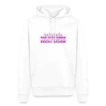 magst du Tee? - Männer Premium Bio Hoodie - Weiß - Vorne - Nico (187cm)