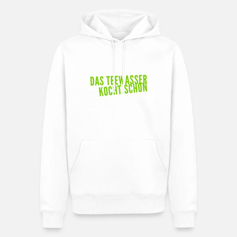 Bock auf Tee? - Männer Premium Bio Hoodie - Weiß