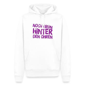 noch grün hinter den Ohren - Männer Premium Bio Hoodie - Weiß - Vorne - Nico (187cm)