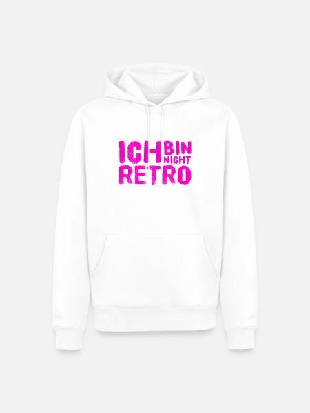 ich bin nicht retro - Männer Premium Bio Hoodie - Weiß