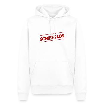 du kannst loslegen - Männer Premium Bio Hoodie - Weiß - Vorne - Nico (187cm)