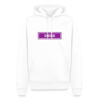 raus damit - Männer Premium Bio Hoodie - Weiß - Vorne - Nico (187cm)