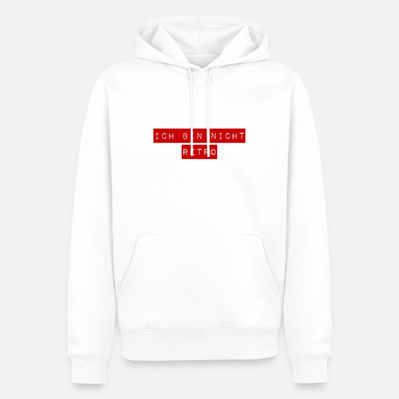keinen Bock auf retro - Männer Premium Bio Hoodie - Weiß