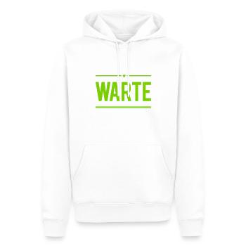 hör auf - Männer Premium Bio Hoodie - Weiß - Vorne - Nico (187cm)