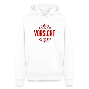 sei vorsichtig - Männer Premium Bio Hoodie - Weiß - Vorne - Nico (187cm)